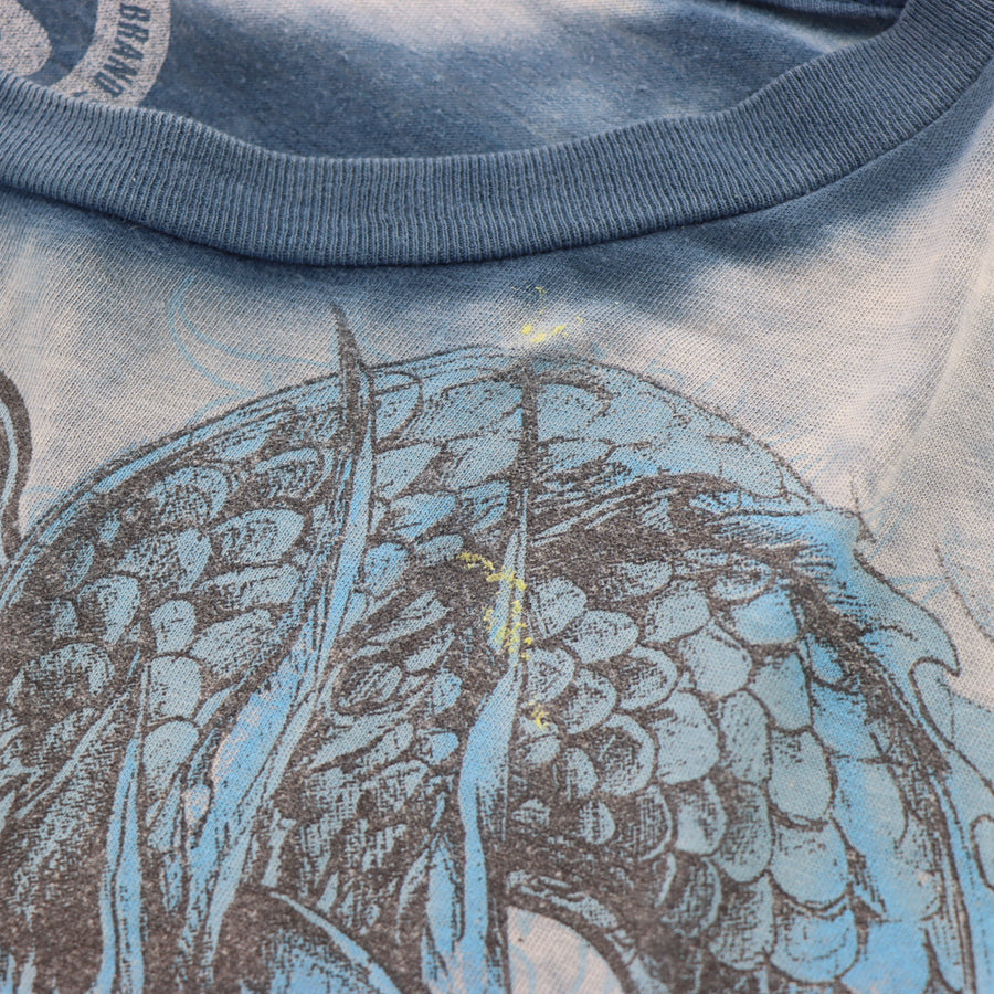 SINISTER Y2K Style Blue Dragon All Over Tee (XXL)