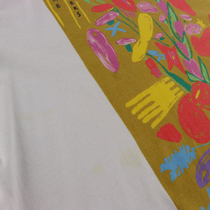 Vintage KEN DONE "Some Flowers From Japan" USA Made White T-Shirt (XXL-XXXL) Vintage Sole Melbourne