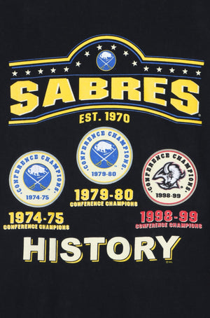 NHL Buffalo Sabres Championship History Front Back T-Shirt (M-L)