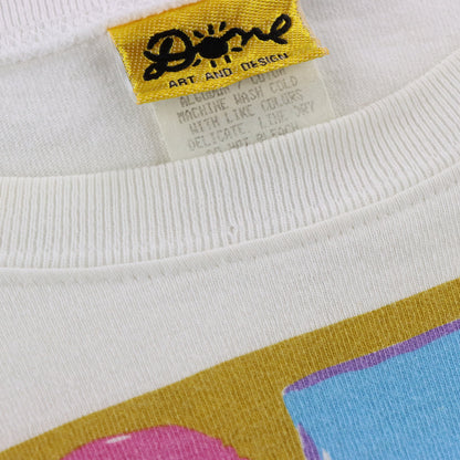 Vintage KEN DONE "Some Flowers From Japan" USA Made White T-Shirt (XXL-XXXL) Vintage Sole Melbourne
