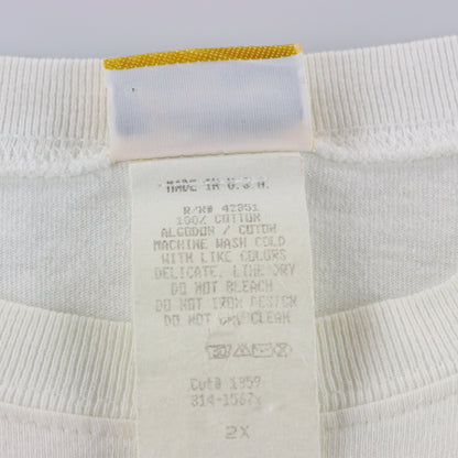 Vintage KEN DONE "Some Flowers From Japan" USA Made White T-Shirt (XXL-XXXL) Vintage Sole Melbourne