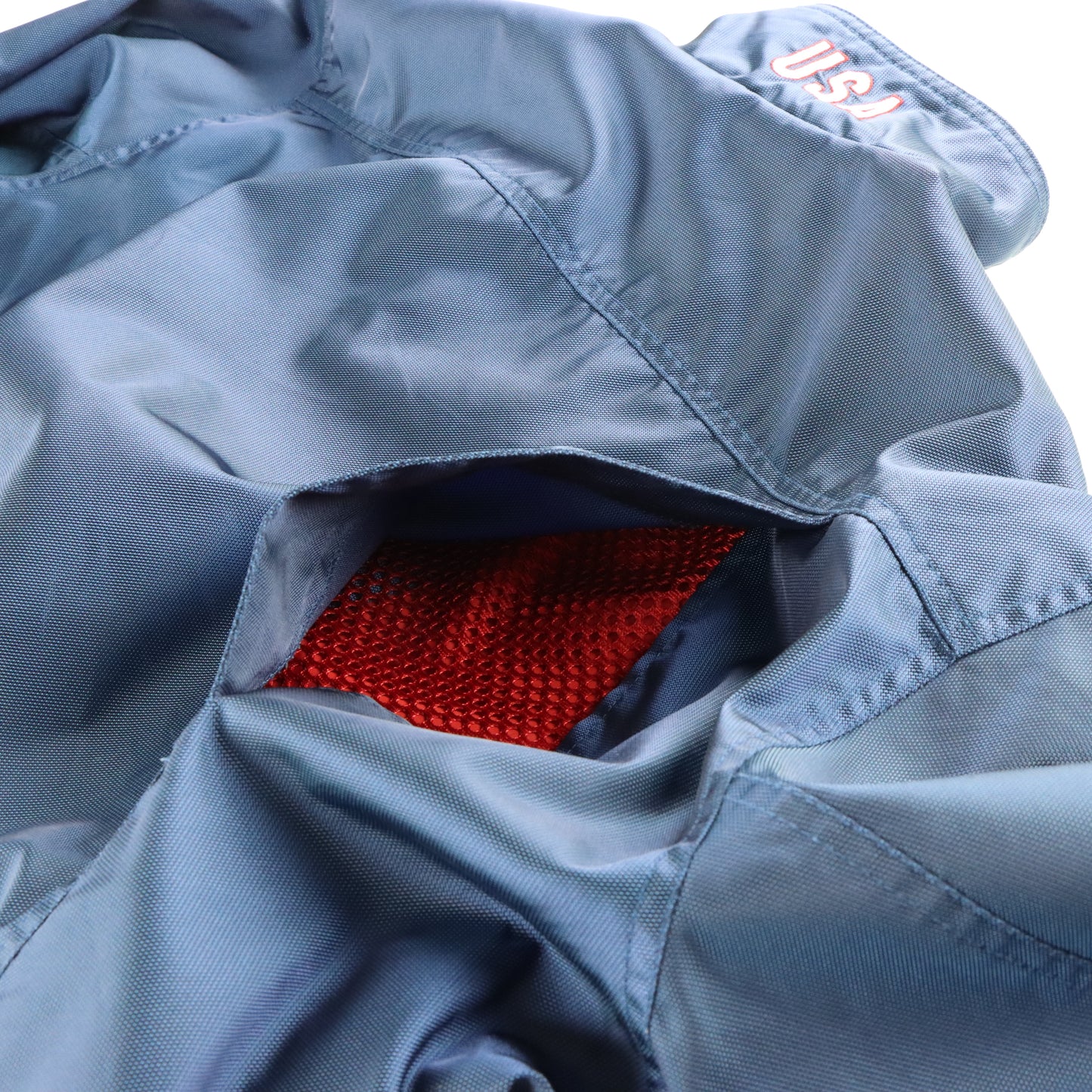 NIKE Team USA Soccer Embroidered Logo Navy Full Zip Vented Windbreaker Jacket (L) Vintage Sole Melbourne