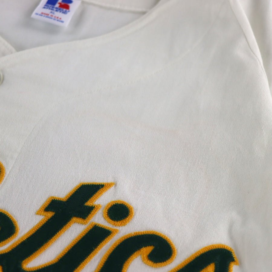 MLB Oakland Athletics Embroidered #25 RUSSELL USA Made Jersey (XL)