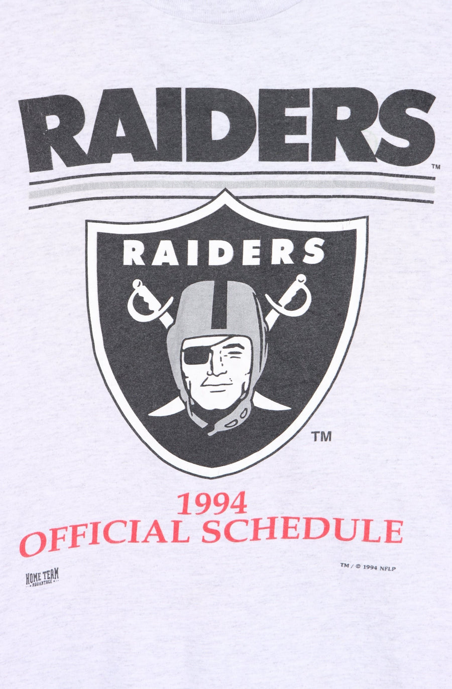 Las Vegas Raiders 1994 NFL Schedule Front Back Single Stitch T-Shirt (S) - Vintage Sole Melbourne