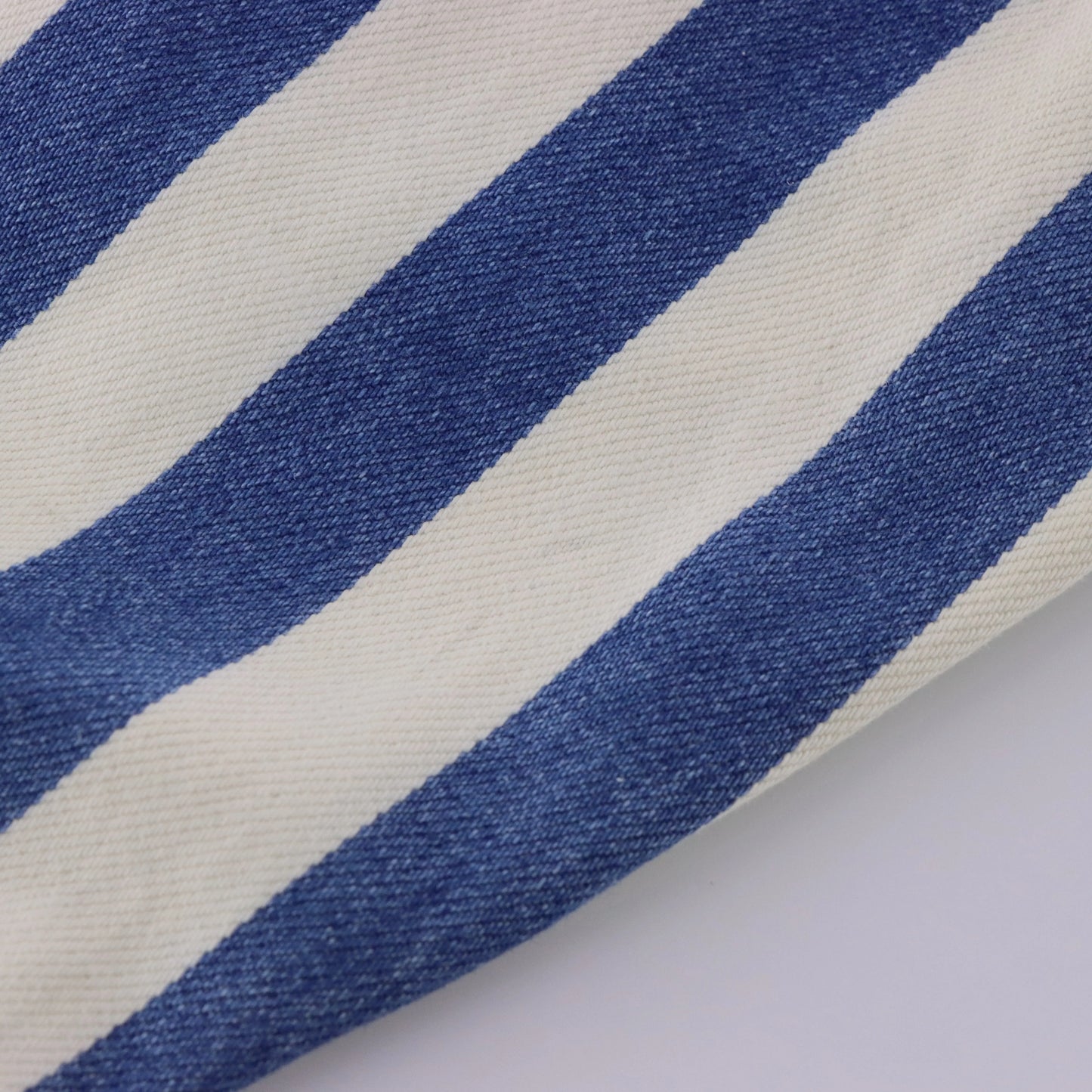 DKNY Blue & White Stripe Front Pocket Cropped Denim Jacket (Women's M)