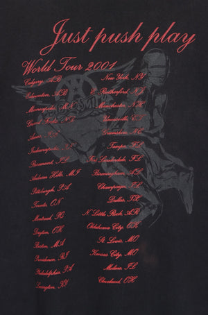 Aerosmith "Just Push Play" 2001 World Tour Front Back T-Shirt (XL)