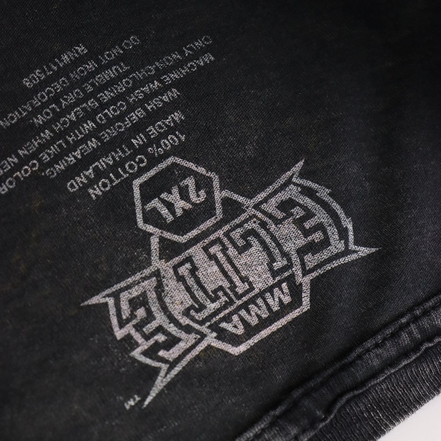 ELITE MMA Y2K Skull Grunge Yellow & Grey Faded Vintage T-Shirt (XXL) Vintage Sole Melbourne