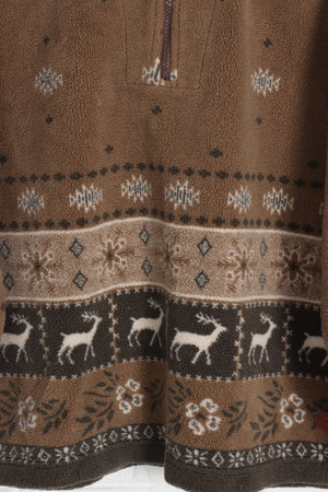 Woolrich Brown Aztec & Nature USA Made Fleece (L)