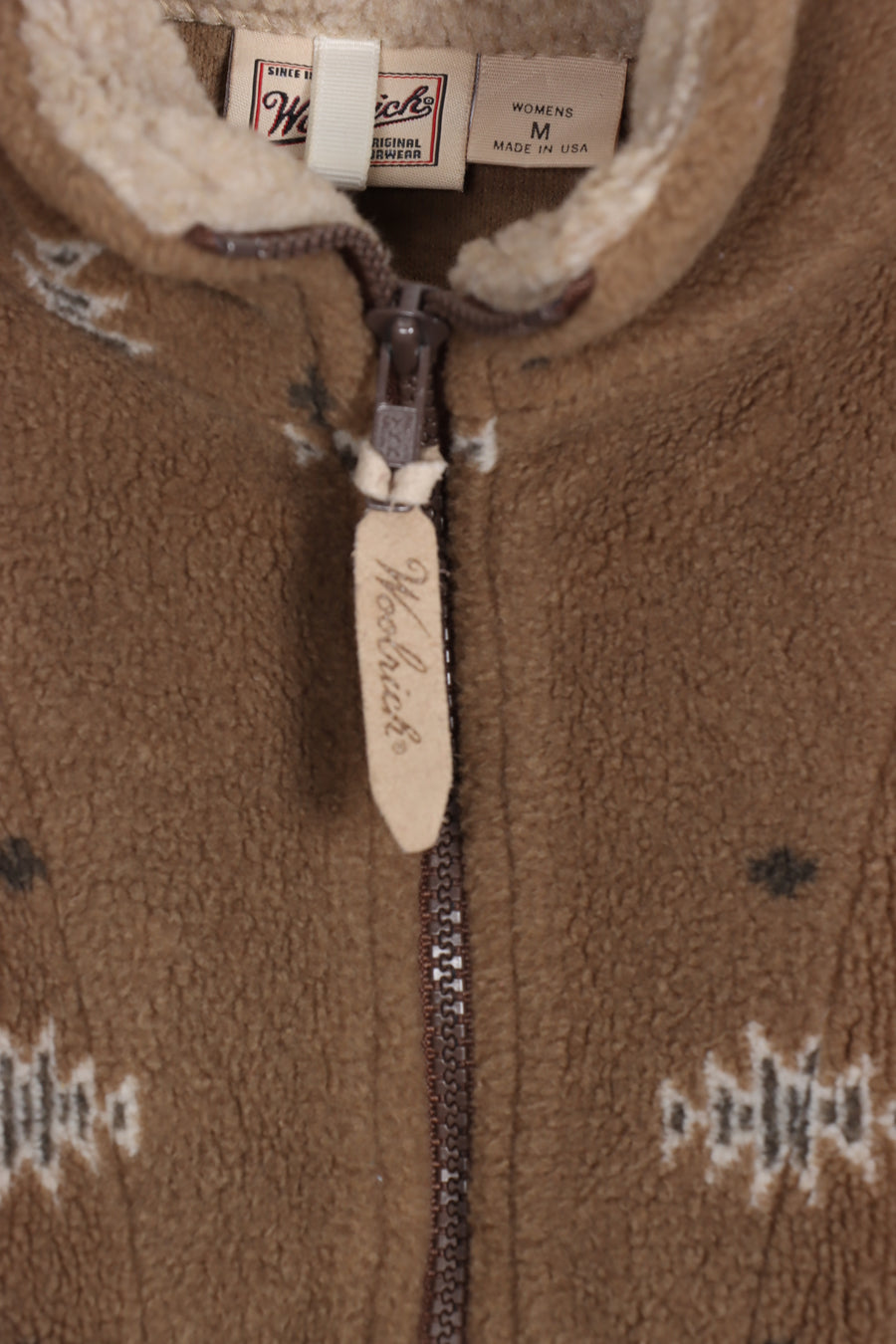 Woolrich Brown Aztec & Nature USA Made Fleece (L)