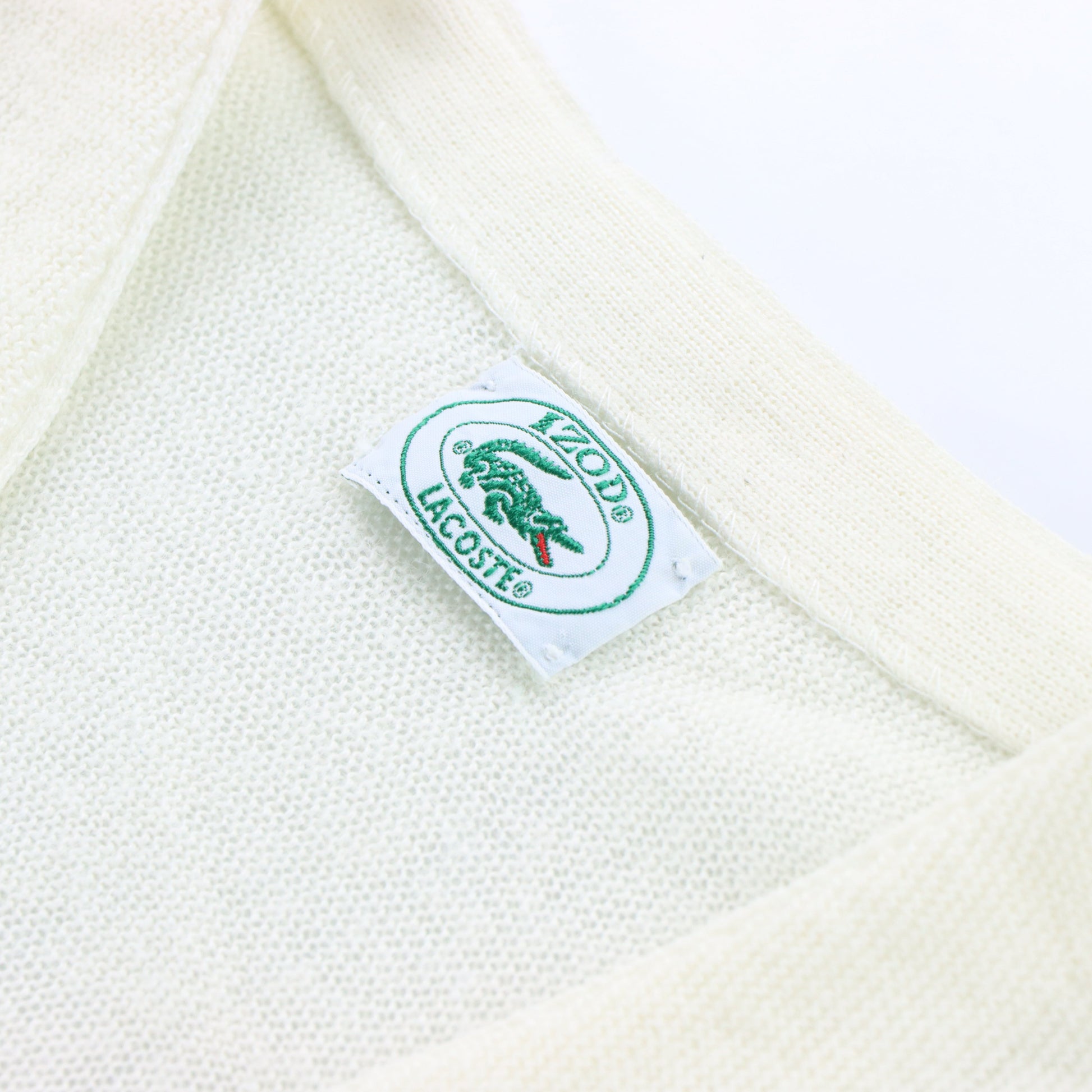 Vintage LACOSTE Izod Cream Button Up Lightweight Cardigan (XL) Vintage Sole Melbourne