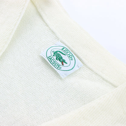 Vintage LACOSTE Izod Cream Button Up Lightweight Cardigan (XL) Vintage Sole Melbourne