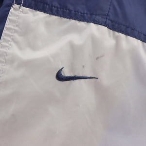 NIKE Navy & Silver Colour Block Lined Windbreaker (L)