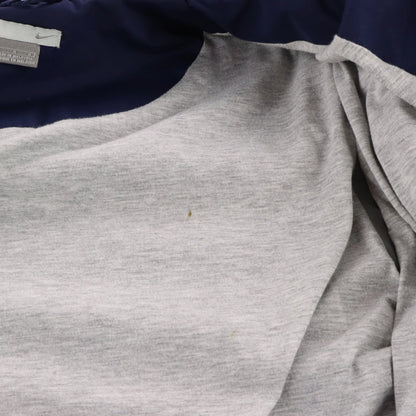 Vintage NIKE Embroidered Logo Navy Blue Colour Block Windbreaker Jacket (L)