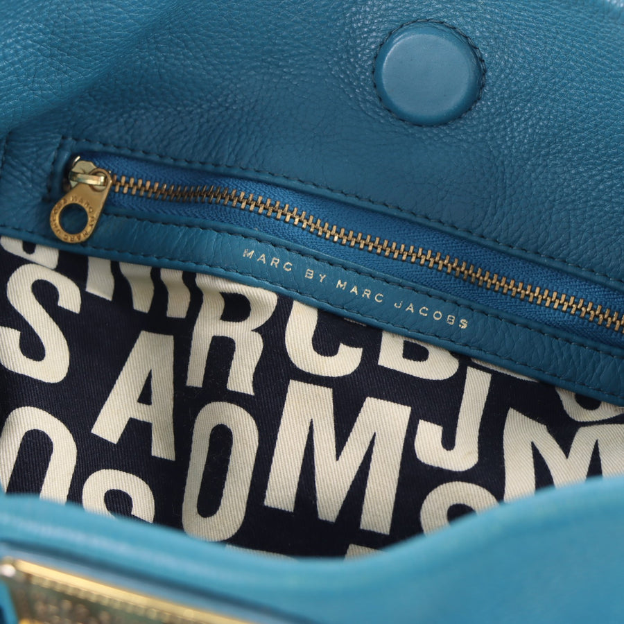 MARC JACOBS 'Q Hillier Hobo' Teal Leather Bag