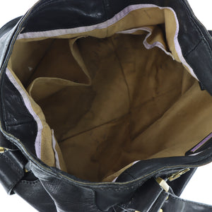 JIMMY CHOO 'Mahala' Black Leather Tote Bag