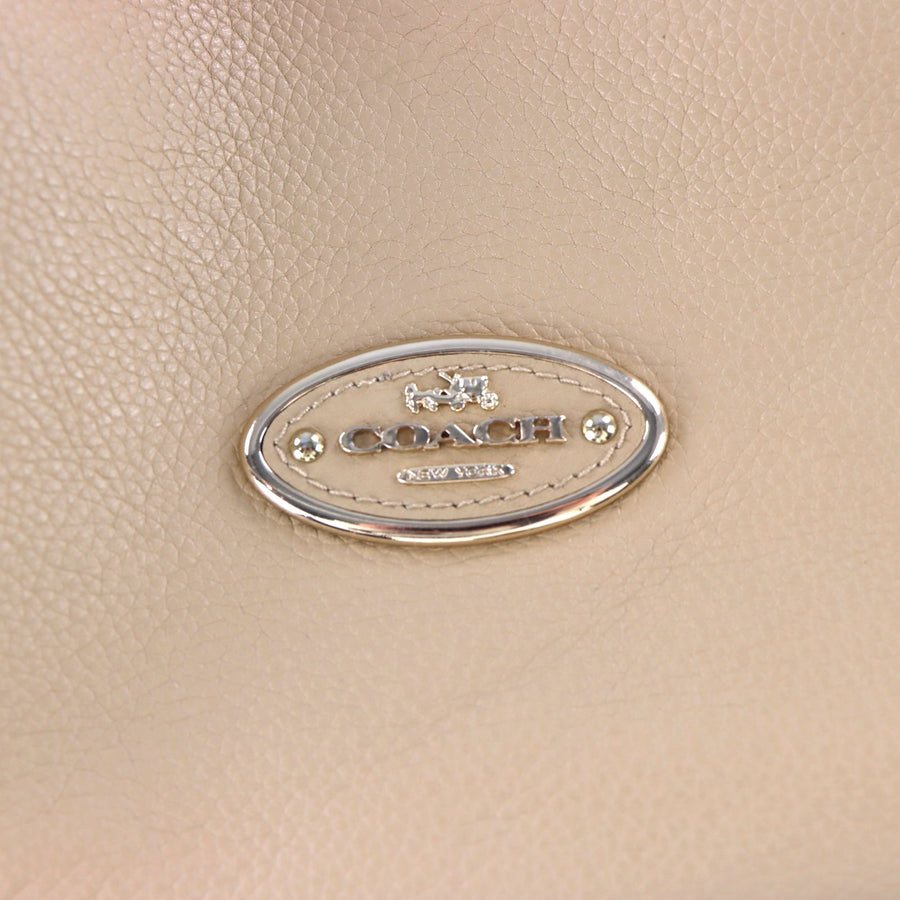 COACH 'Edie' 33547 Beige Leather Hobo Bag