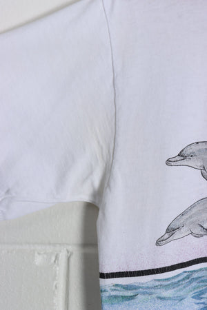 Sea World Dolphins Conservation Preservation Single Stitch Tee (S-M)