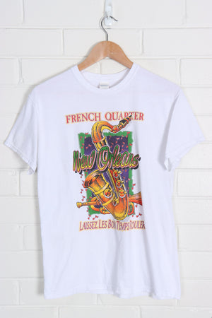 New Orleans French Quarter Colourful Jazz Music Graphic Tee (S-M)