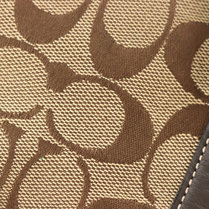 COACH Signature Jacquard 6042 Brown Tote Bag