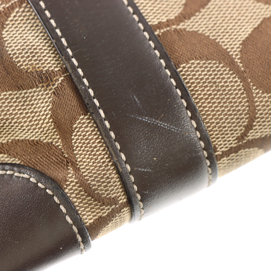 COACH Signature Jacquard 6042 Brown Tote Bag