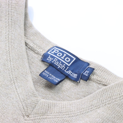 Vintage POLO RALPH LAUREN Embroidered Beige V-Neck Sweater (XL) Vintage Sole Melbourne