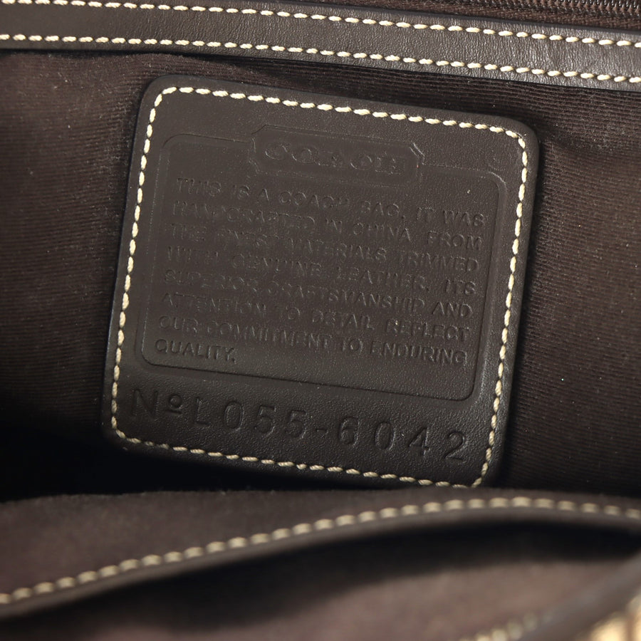 COACH Signature Jacquard 6042 Brown Tote Bag