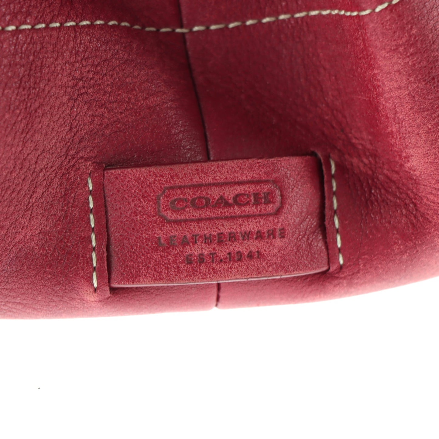 COACH 'Hamptons' 7757 Red Leather Tote Bag