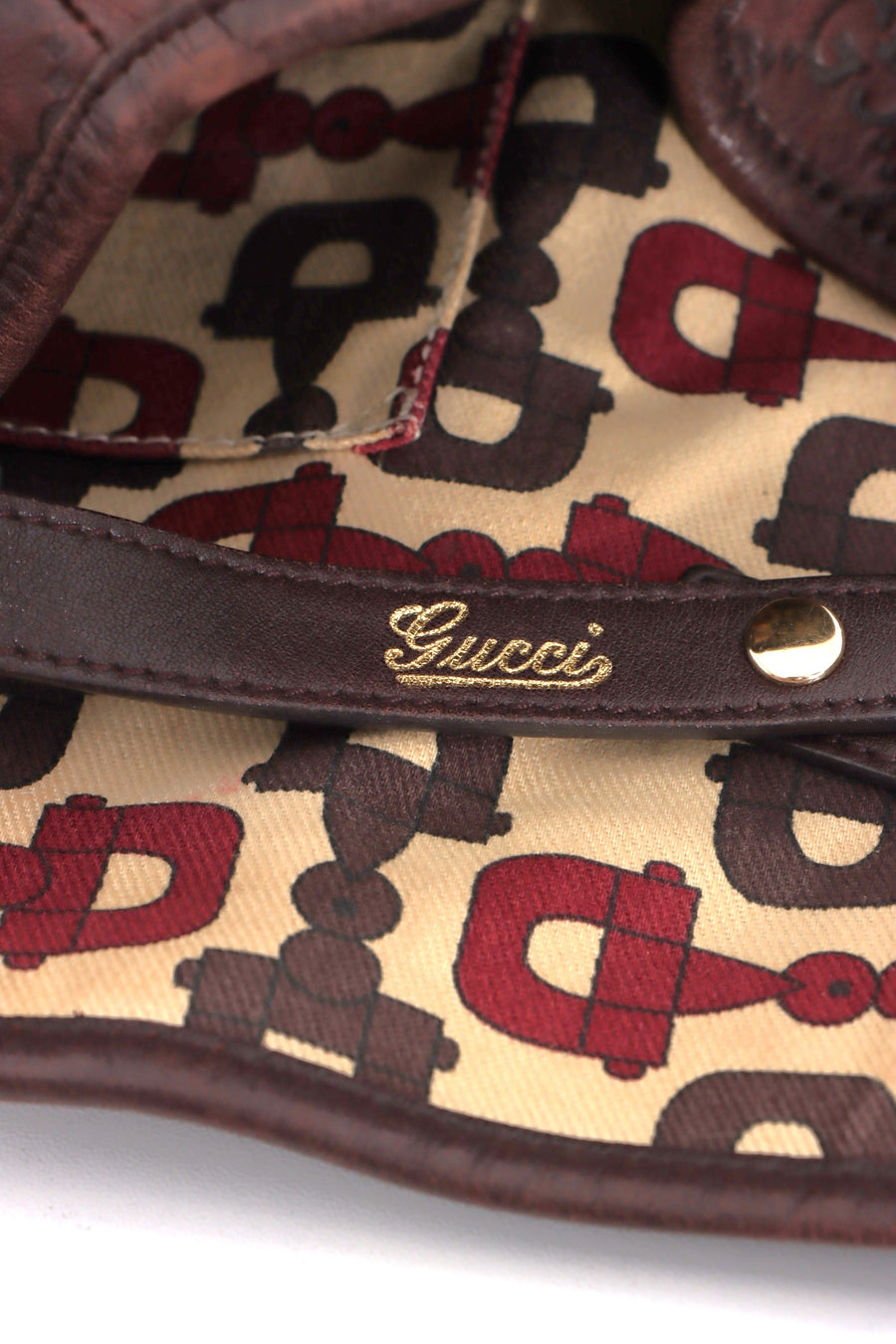 GUCCI 'Guccissima' Abbey Brown Leather Tote Bag