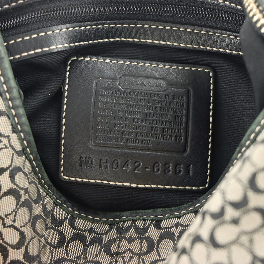 COACH Signature Jacquard 6351 Mini Hobo Bag