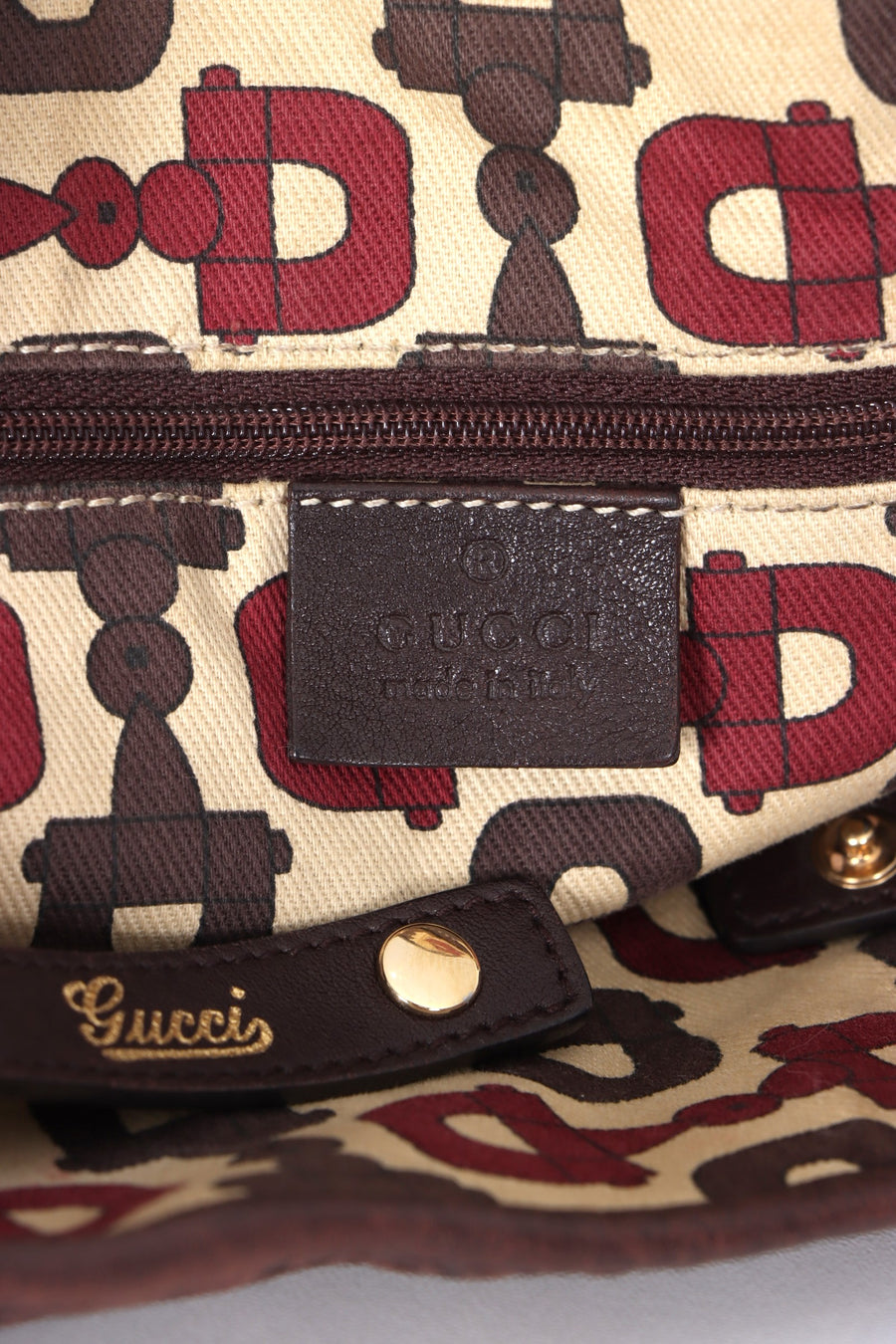 GUCCI 'Guccissima' Abbey Brown Leather Tote Bag