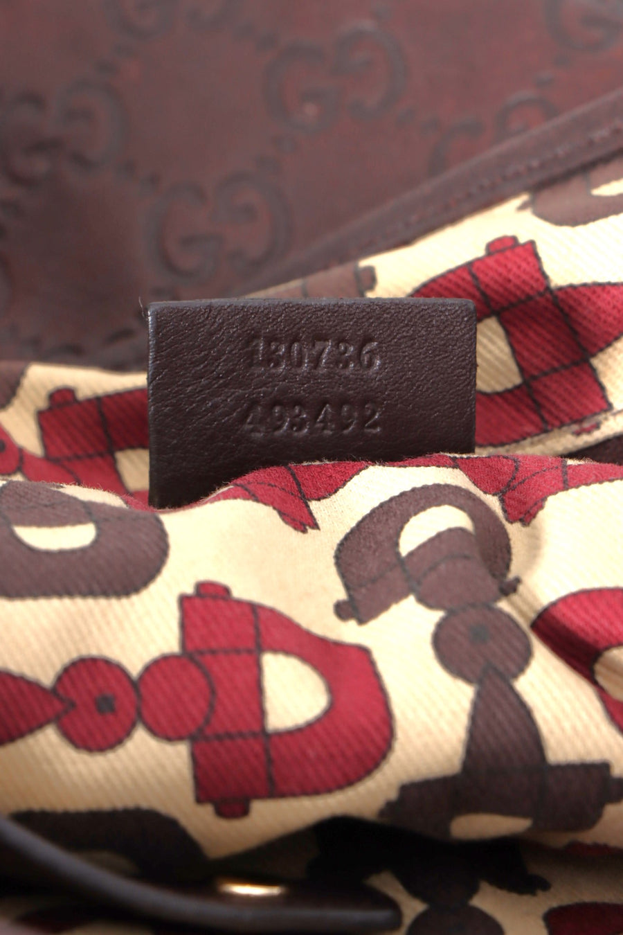 GUCCI 'Guccissima' Abbey Brown Leather Tote Bag