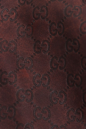 GUCCI 'Guccissima' Abbey Brown Leather Tote Bag