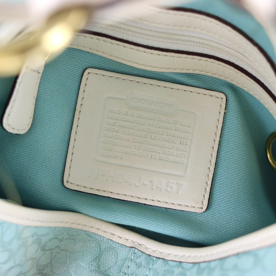 COACH 'Soho' 1457 Signature Blue Jacquard Shoulder Bag