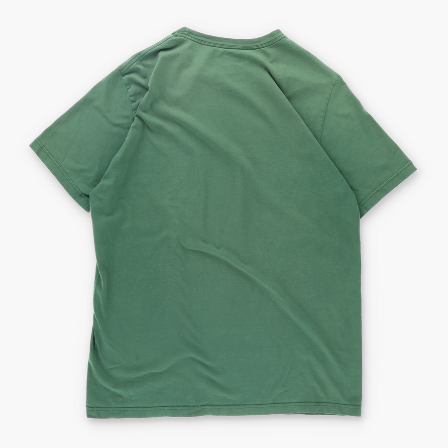 NIKE Embroidered Swoosh Logo Standard Fit Green T-Shirt (L)