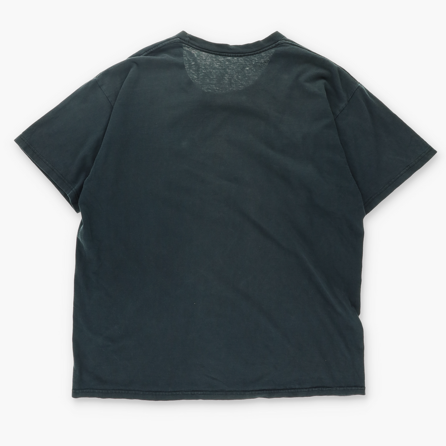 NIKE Embroidered Swoosh One Point Logo Black T-Shirt (XL)