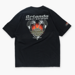 Orlando Florida HARLEY DAVIDSON Front Back Graphic T-Shirt (XL)