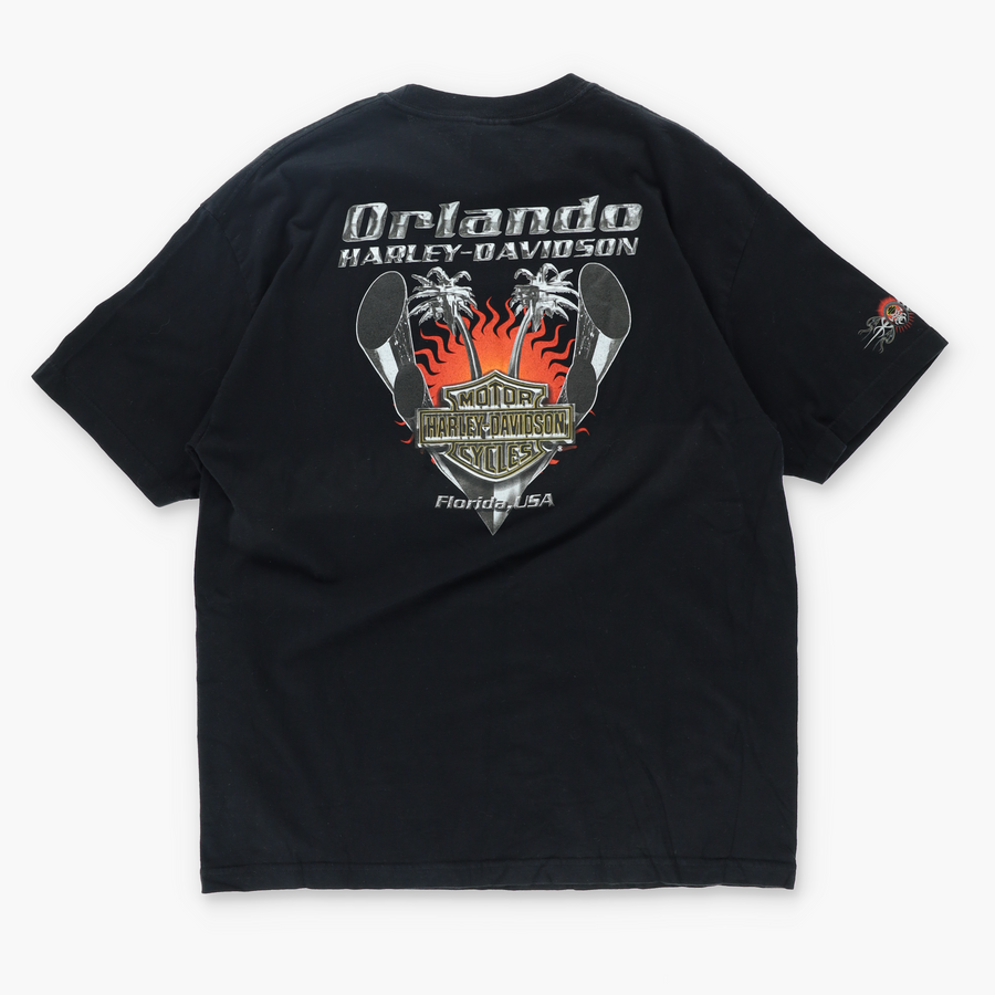 Orlando Florida HARLEY DAVIDSON Front Back Graphic T-Shirt (XL)