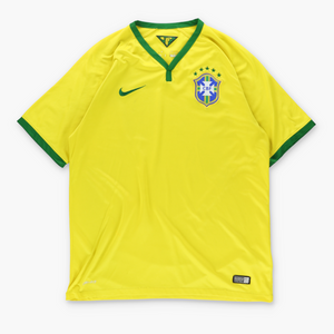 NIKE Brazil 2014/15 Home Sports Soccer Shirt Football Jersey (L)