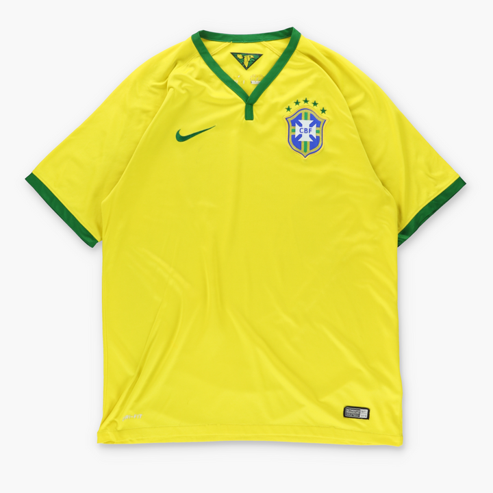 NIKE Brazil 2014/15 Home Sports Soccer Shirt Football Jersey (L)