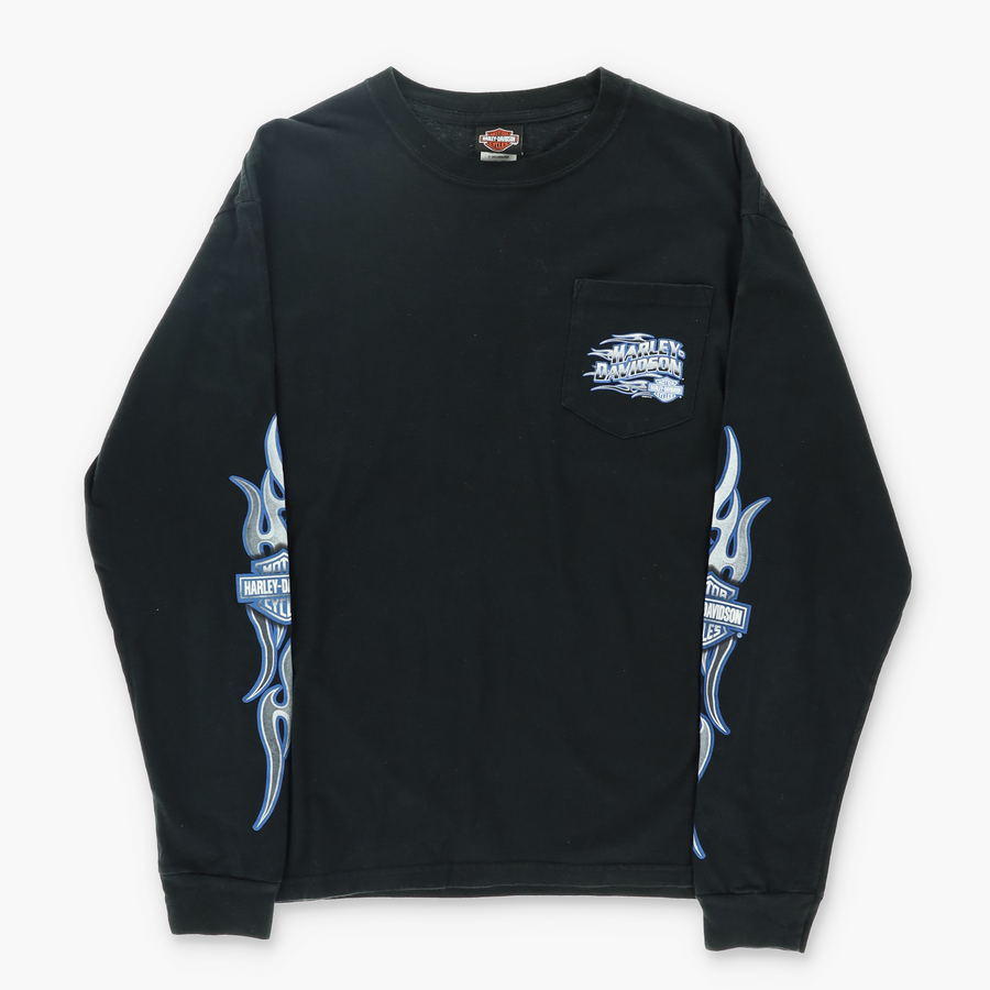 HARLEY DAVIDSON Carson City Long Sleeve Black T-Shirt (L)
