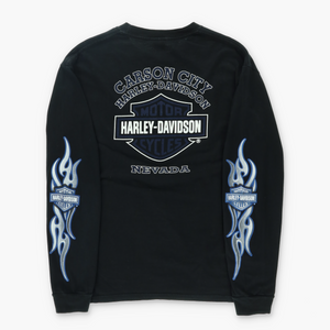 HARLEY DAVIDSON Carson City Long Sleeve Black T-Shirt (L)