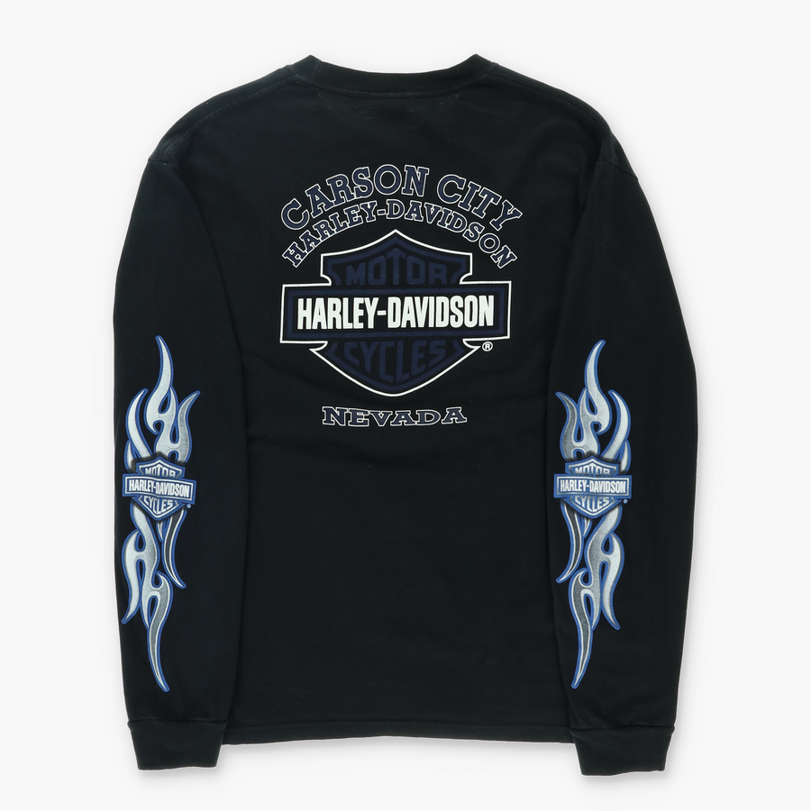HARLEY DAVIDSON Carson City Long Sleeve Black T-Shirt (L)
