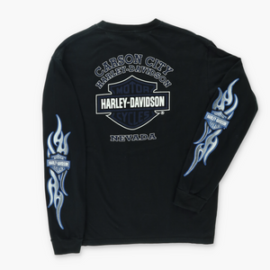 HARLEY DAVIDSON Carson City Long Sleeve Black T-Shirt (L)