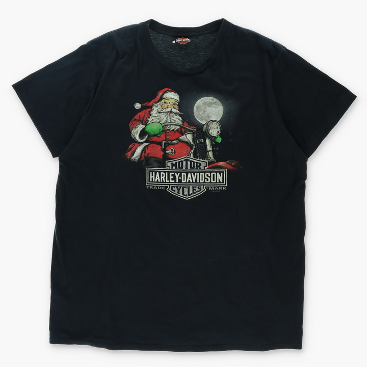 HARLEY DAVIDSON Santa Clause Motorcyclist T-Shirt (XL)
