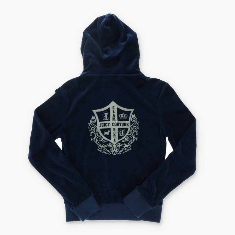 JUICY COUTURE Y2K Velvet Full Zip USA Made Hoody (M-L)