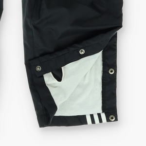 ADIDAS Team 3-Stripe Snap Open Black Track Pants (M)