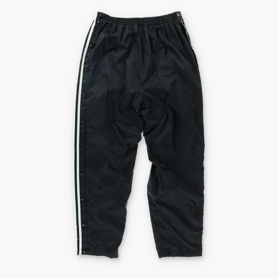 ADIDAS Team 3-Stripe Snap Open Black Track Pants (M)