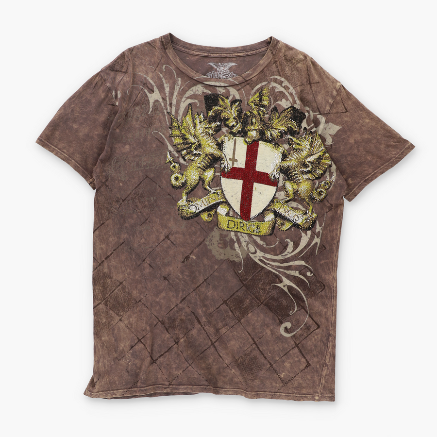 BIG STAR Large Embellished Graphic Y2K USA Made T-Shirt (L)