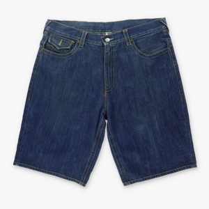 TRUE RELIGION Embroidered Pocket Detail Baggy Denim Shorts (W44xL14 1/2)