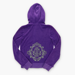 JUICY COUTURE Purple Velvet Y2K Full Zip Hoody (L)